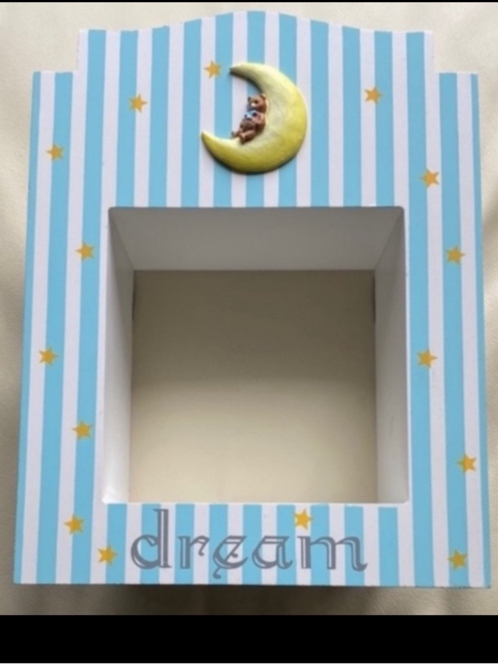 Decorative box / frame / storage for kids - moon, stars & teddy